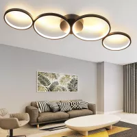 LED Deckenleuchte Deckenlampe Designlampe 4 Ringe 37W 3000K