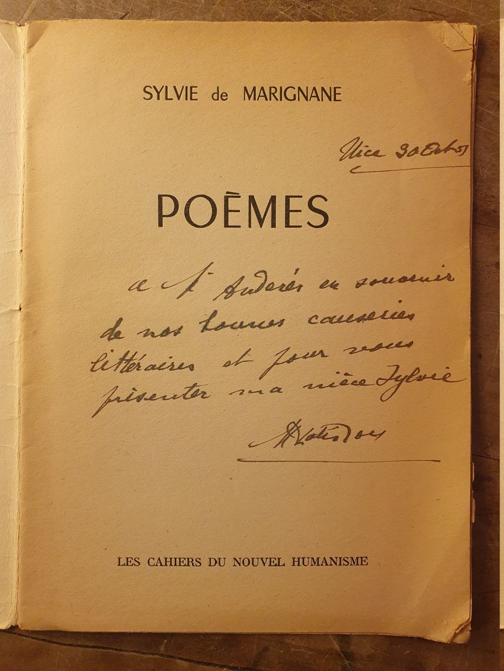 Livres: Poemes - Sylvie de Marignane – D'occasion à Zürich par loosebone 1