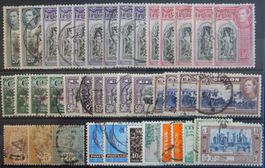 Ceylon British Lot mit alten Werten IV