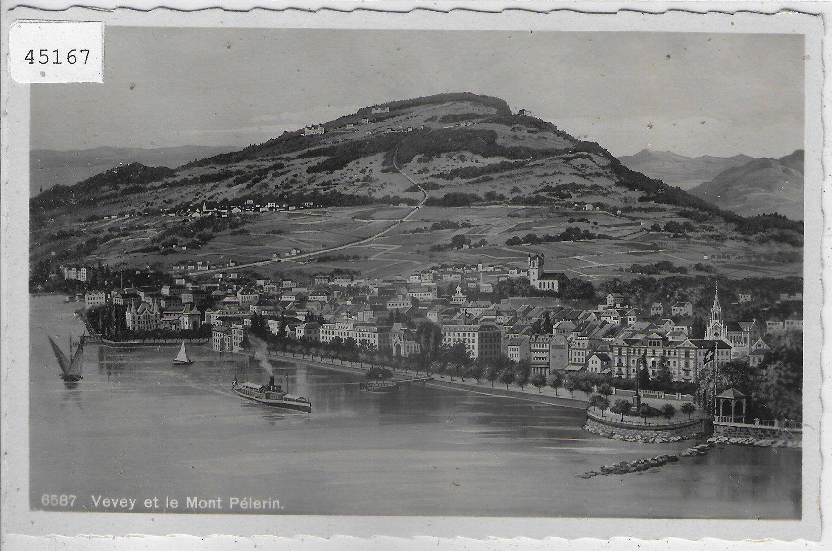 Cartoline postali: Vevey et le Mont Pelerin – Difettoso da Ettingen venduto da Kartenplanet