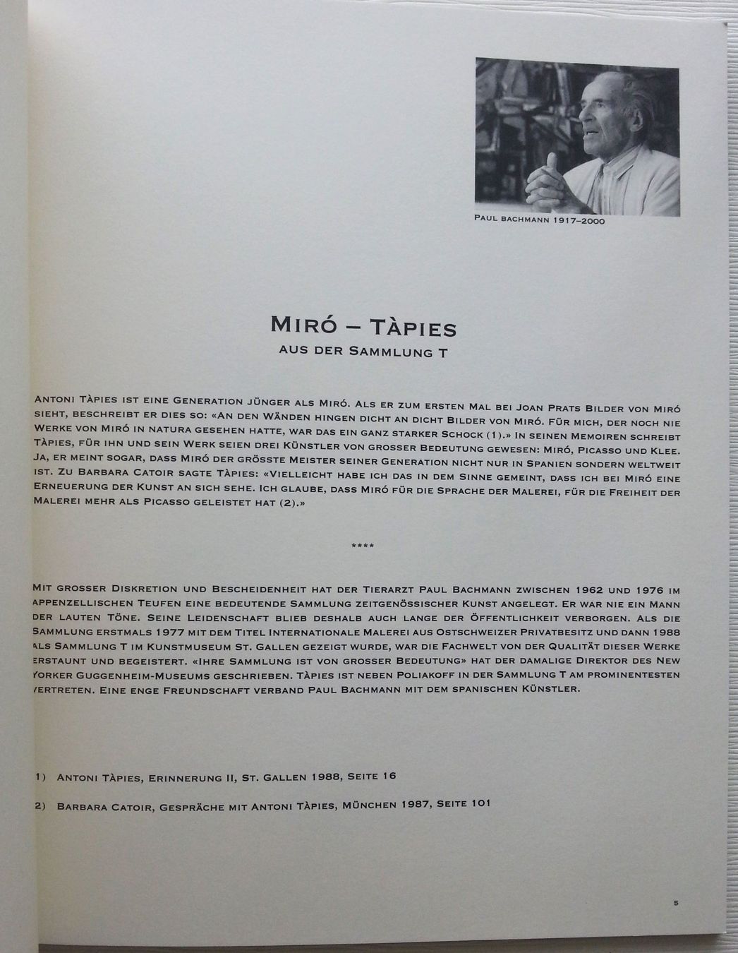 Libri: MIRO - TÀPIES, aus der Sammlung T, 2004 – Usato da Oberriet SG venduto da ganesh435 2