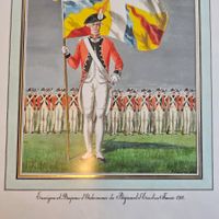 Pierre Favre 1984 goldgerahmtes handcoloriertes Regiment 1er
