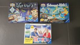 Brettspiele Wer war's, Schnappt-Hubi, YES or KNOW