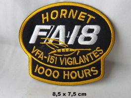 F/A-18 HORNET VFA-151 Vigilantes - Aufbügler - 8.5x7.5cm