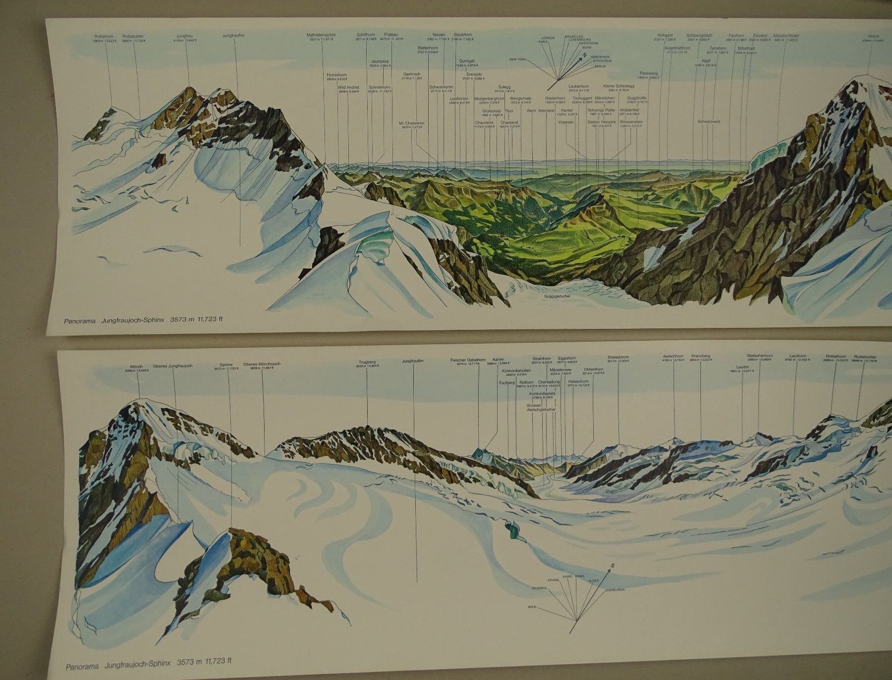Libri: 4 PANORAMEN JUNFRAU-GEBIET – Usato da Grüningen venduto da Kartensammler 5