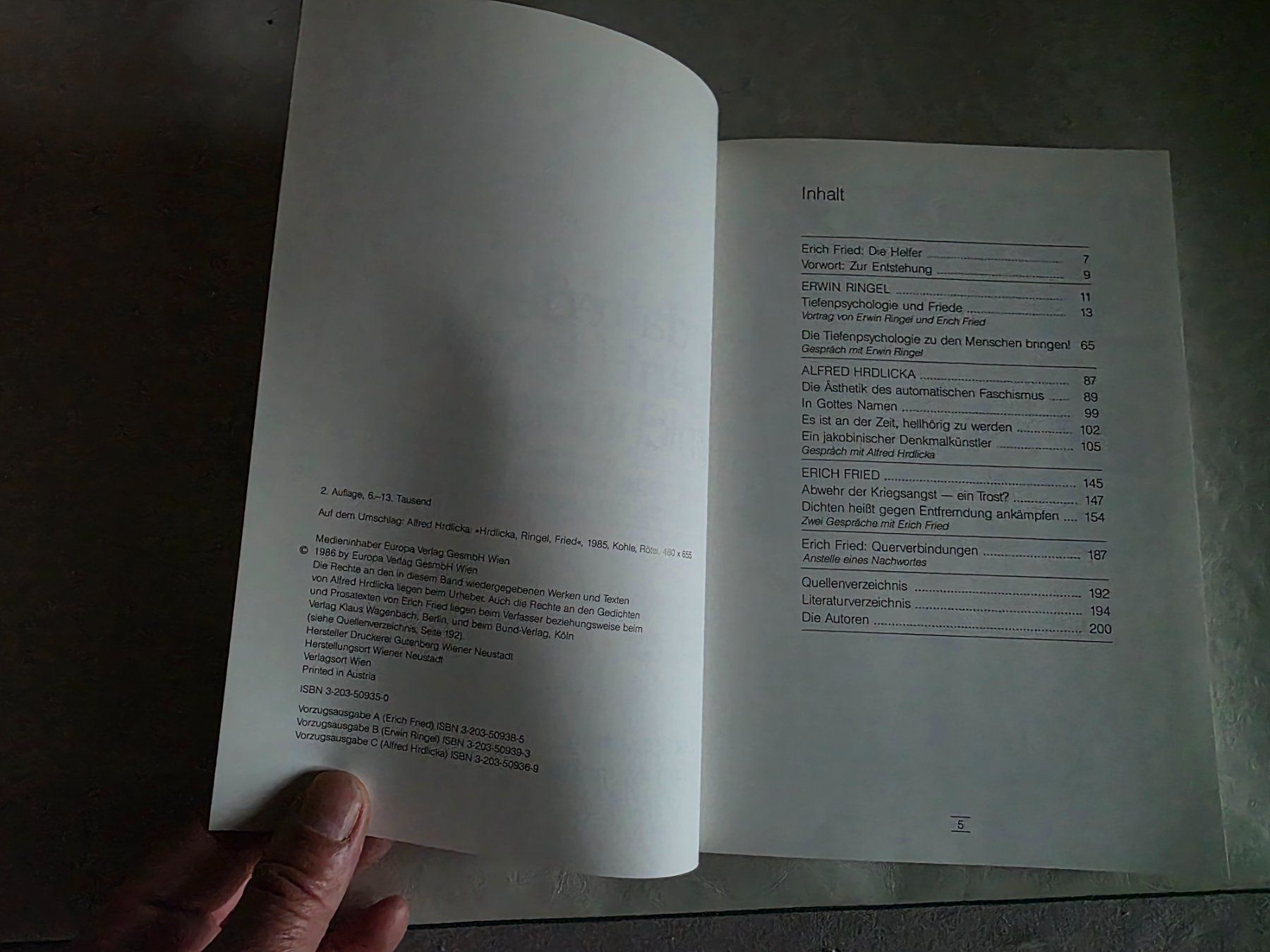 Libri: Fried, Hrdlicka, Ringel - Die da reden gegen Vernichtung – Usato da Walterswil BE venduto da Lonitti 7