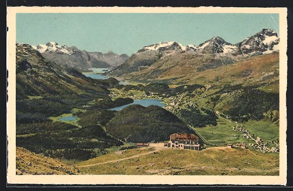 Ansichtskarten: Muottas-Muragl, Blick vom Berg ins Tal – Gebraucht aus Berlin von bartko-reher