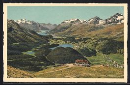 Muottas-Muragl, Blick vom Berg ins Tal