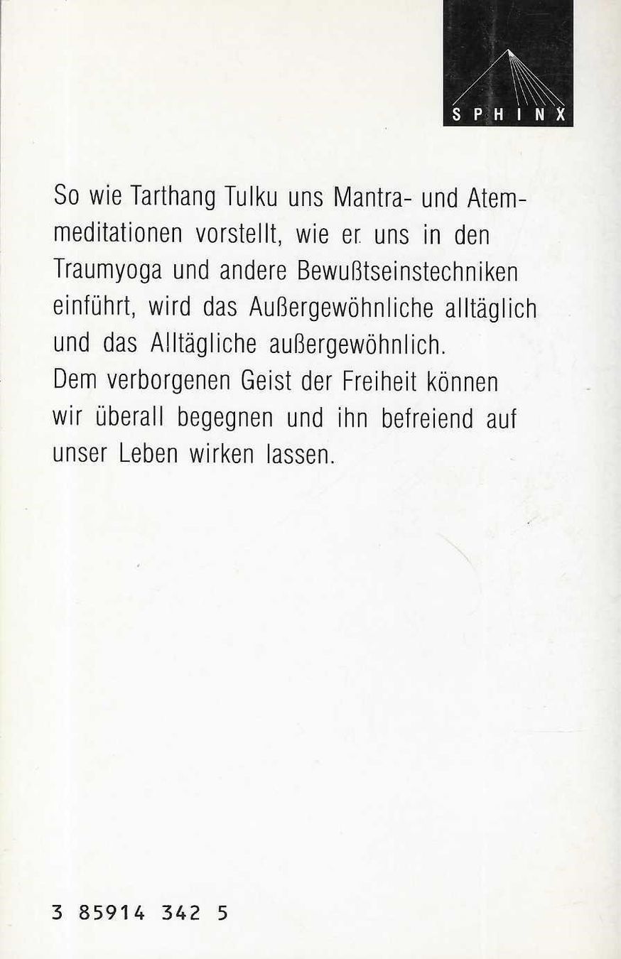 Bücher: Tarthang Tulku - Der verborgene Geist – Gebraucht aus Flims - Dorf von Stagediver 1