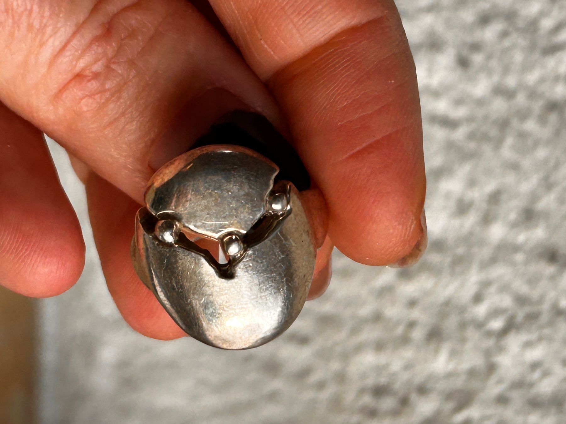 Anelli: Silber Ring EGG DESIGNER (Grösse 58) – Usato da Dittingen venduto da Bellevista 3