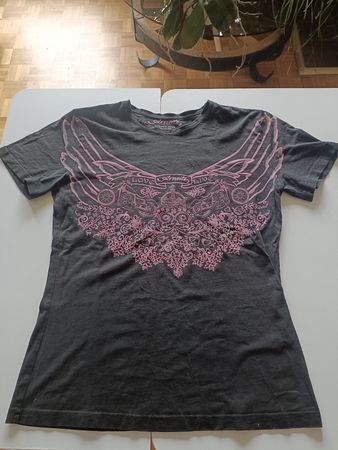 Lady's Biker T-shirt Arnietz gris/rose taille L comme Neuf !