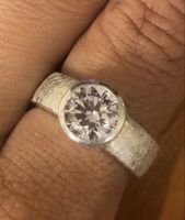 Silberring mit Zirkonia Grösse 56/57 18mm neu