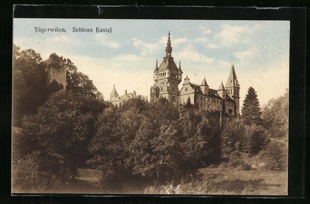Cartoline postali: AK Tägerwilen, Am Schloss Kastel – Usato da Berlin venduto da bartko-reher