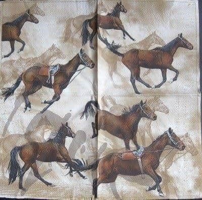 Tovaglioli: Serviette pferde (t315) 2Stk. – Nuovo (secondo la descrizione) da Schlatt TG venduto da kreativ-atelier