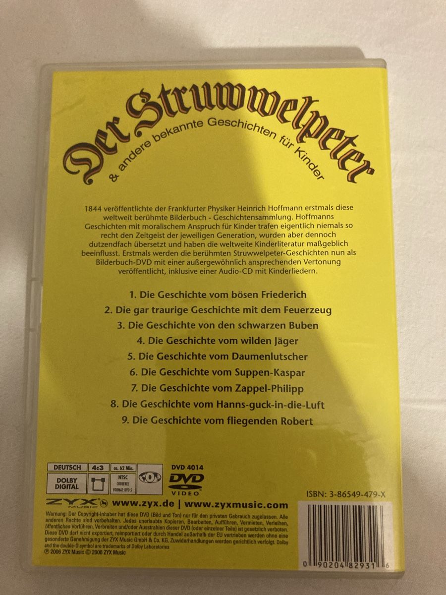 Tutti i DVDs: DVD Struwwelpeter – Nuovo (secondo la descrizione) da Kesswil venduto da Branca-01 6