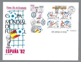 1982, SPANIEN, FDC FUSSBALL WM, SONDERBLOCK