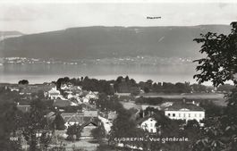 Cudrefin VD Vue Generale mit Neuenburgersee ca. 1940