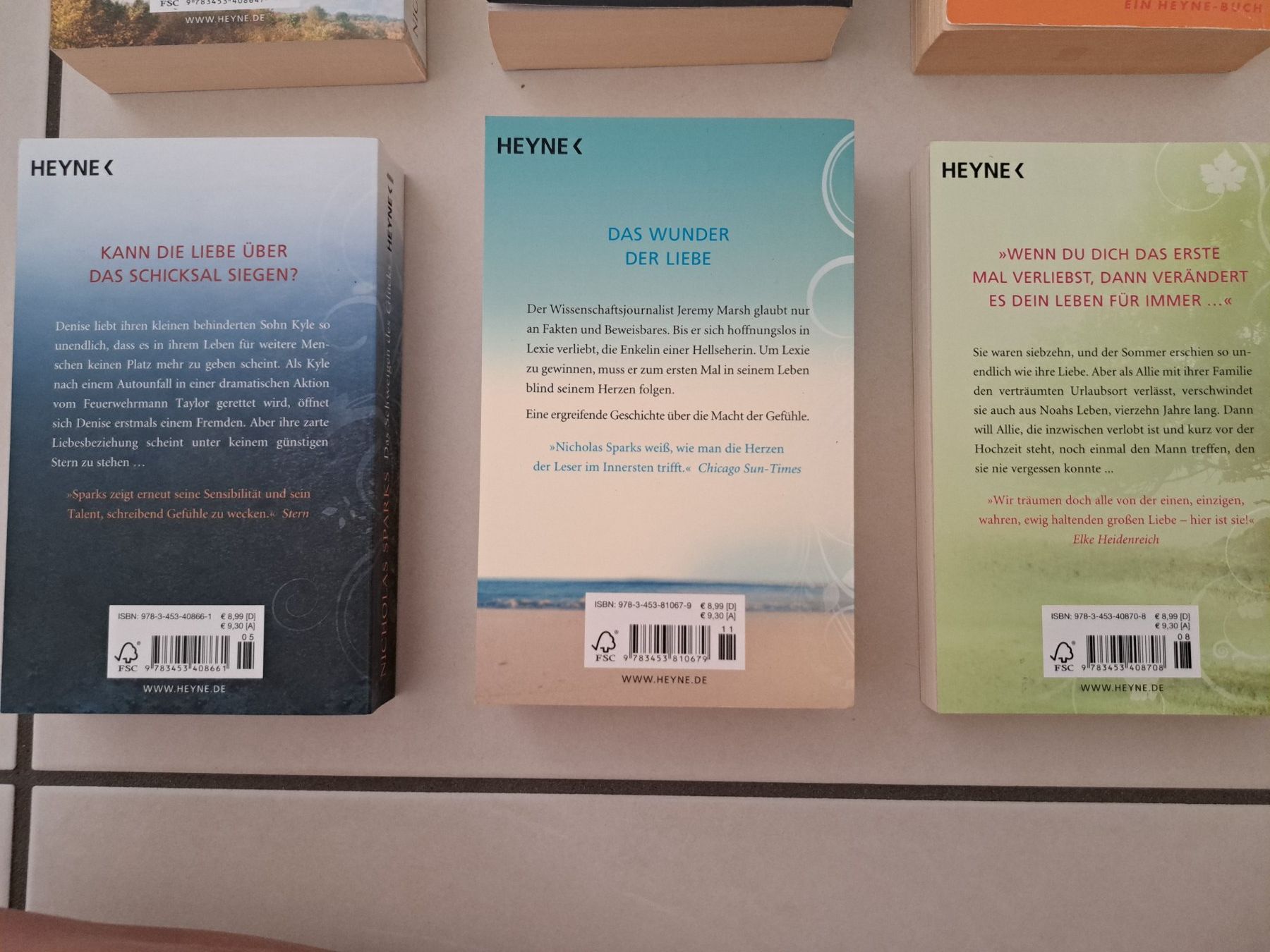 Libri: 6 Nicholas Sparks Romane – Usato da Buochs venduto da Ricola95 2