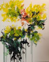 Tableau contemporain « Yellow Bloom » - Marius L. Jensen