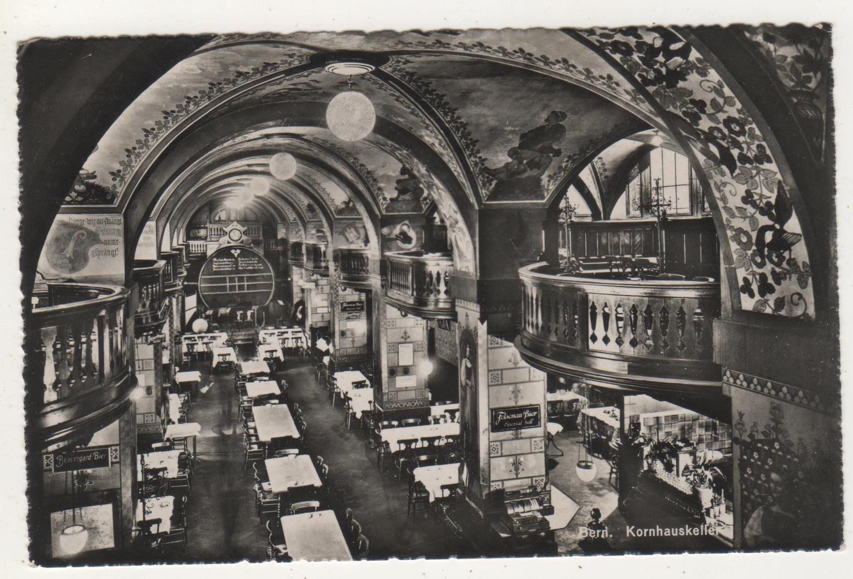 Cartoline postali: Schöne alte Ansichtskarte Bern Kornhauskeller – Usato da Remetschwil venduto da Hofiii