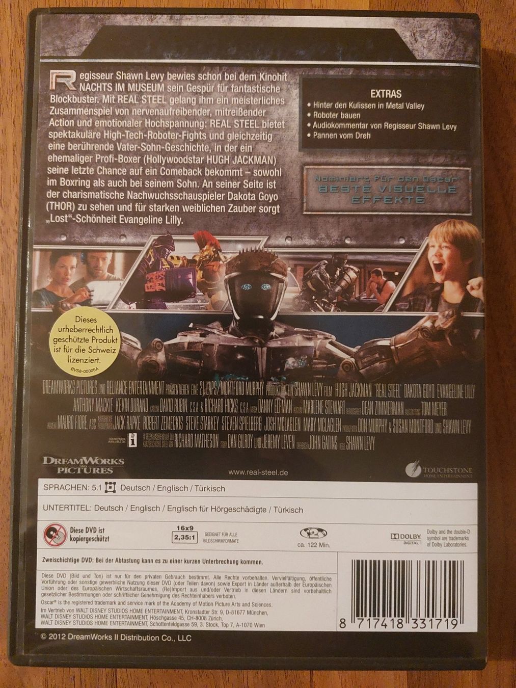 Alle DVDs: DVD - Real Steel mit Hugh Jackman – Gebraucht aus Rheinfelden von FilmAuktion 1