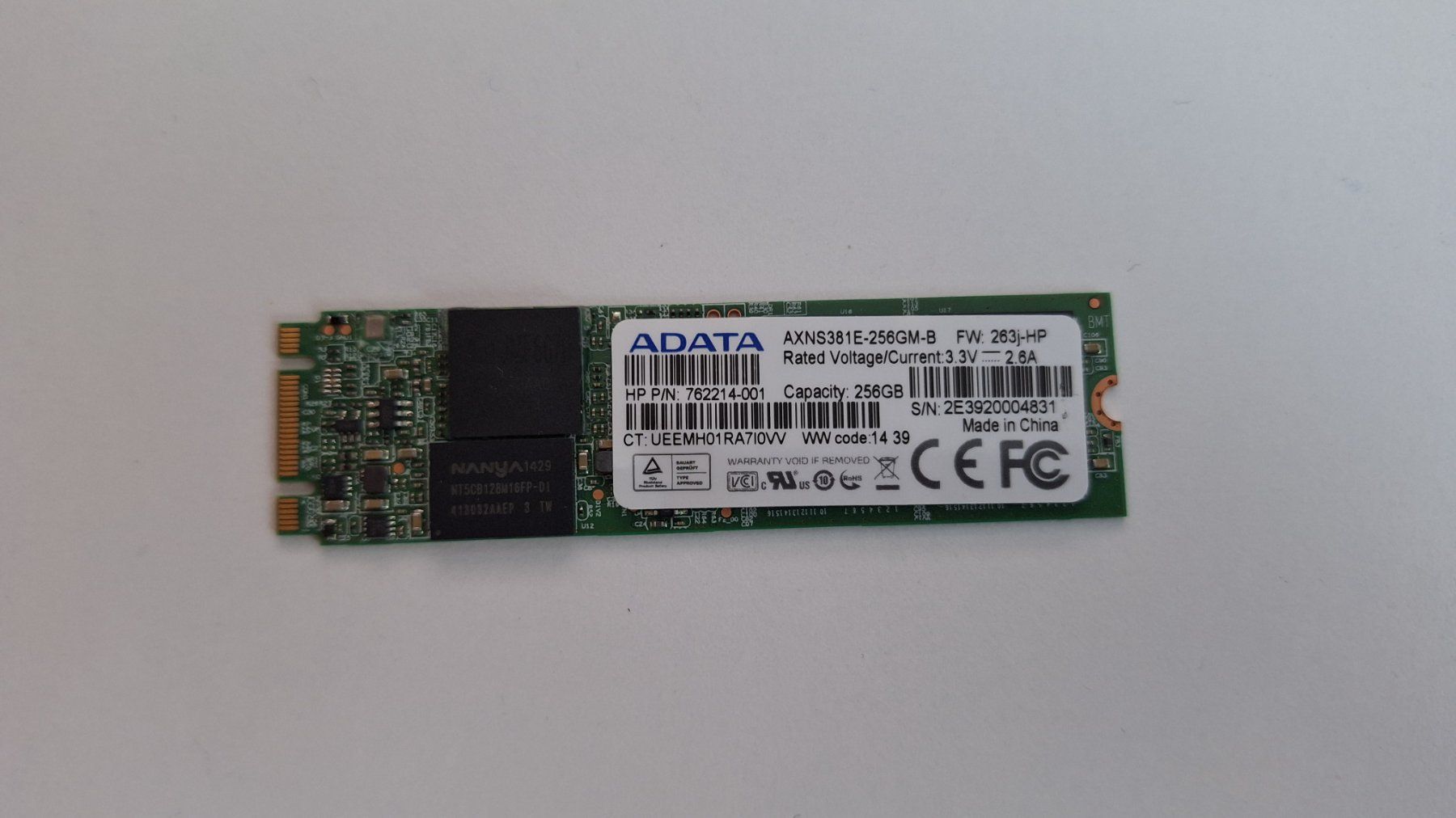 Dischi rigidi: Adata M.2 2280 SATA SSD 256GB – Usato da Buchrain venduto da Roenen