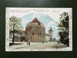 Gruss aus Solothurn Strassen belebt AK um 1901