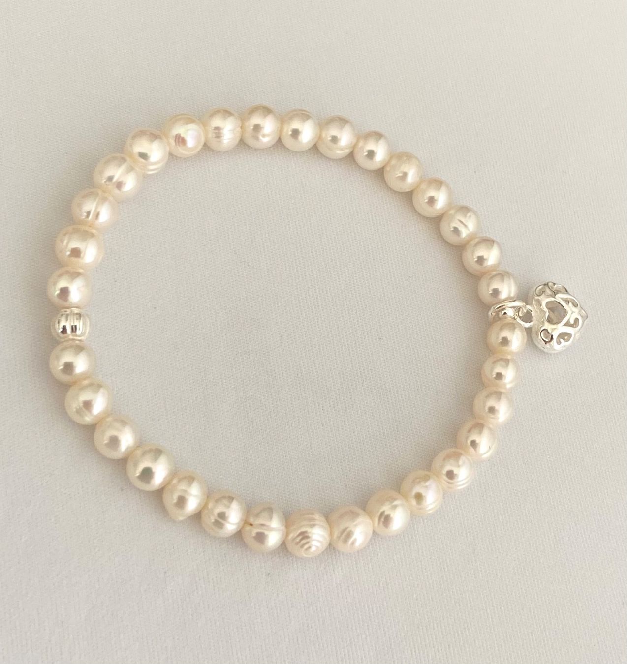 Bracciali & Braccialetti: Armband Süsswasser Perlen mit Silber auf Mass – Nuovo e nell'imballaggio originale da Zuzwil SG venduto da Lemliskat 2