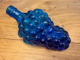 Vintage Murano Trauben-Flasche, Kobaltblau