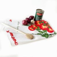 Küchentuch Italianita Tomaten Spaghetti reines Leinen NEU