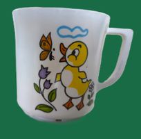 WACA Tasse Kücken mit Schmetterling / Kunststoff ±70er Jahre