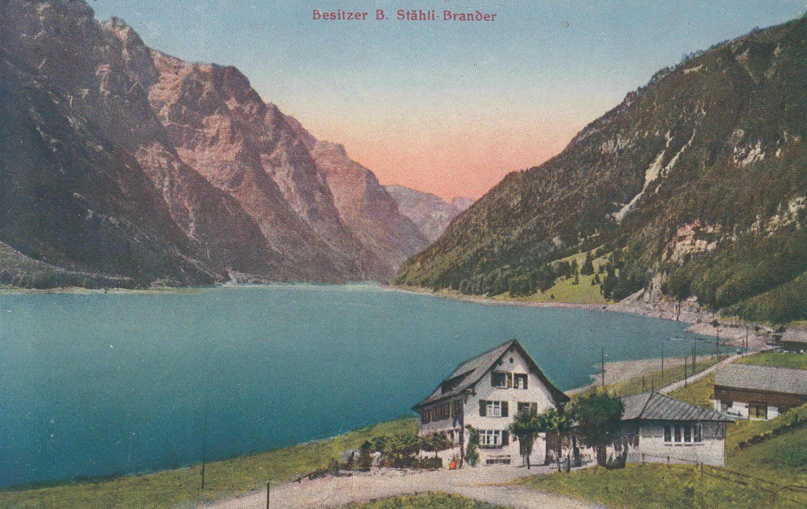 Cartoline postali: Klöntal Rhodannenberg 1930 – Usato da Bürglen TG venduto da StampGraf
