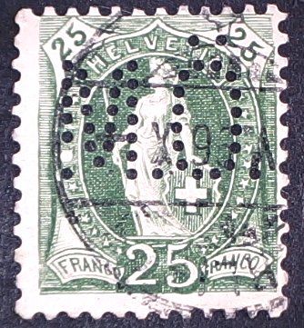 Alle Briefmarken: Perfin   44 – Gebraucht aus Opfikon von webstar30