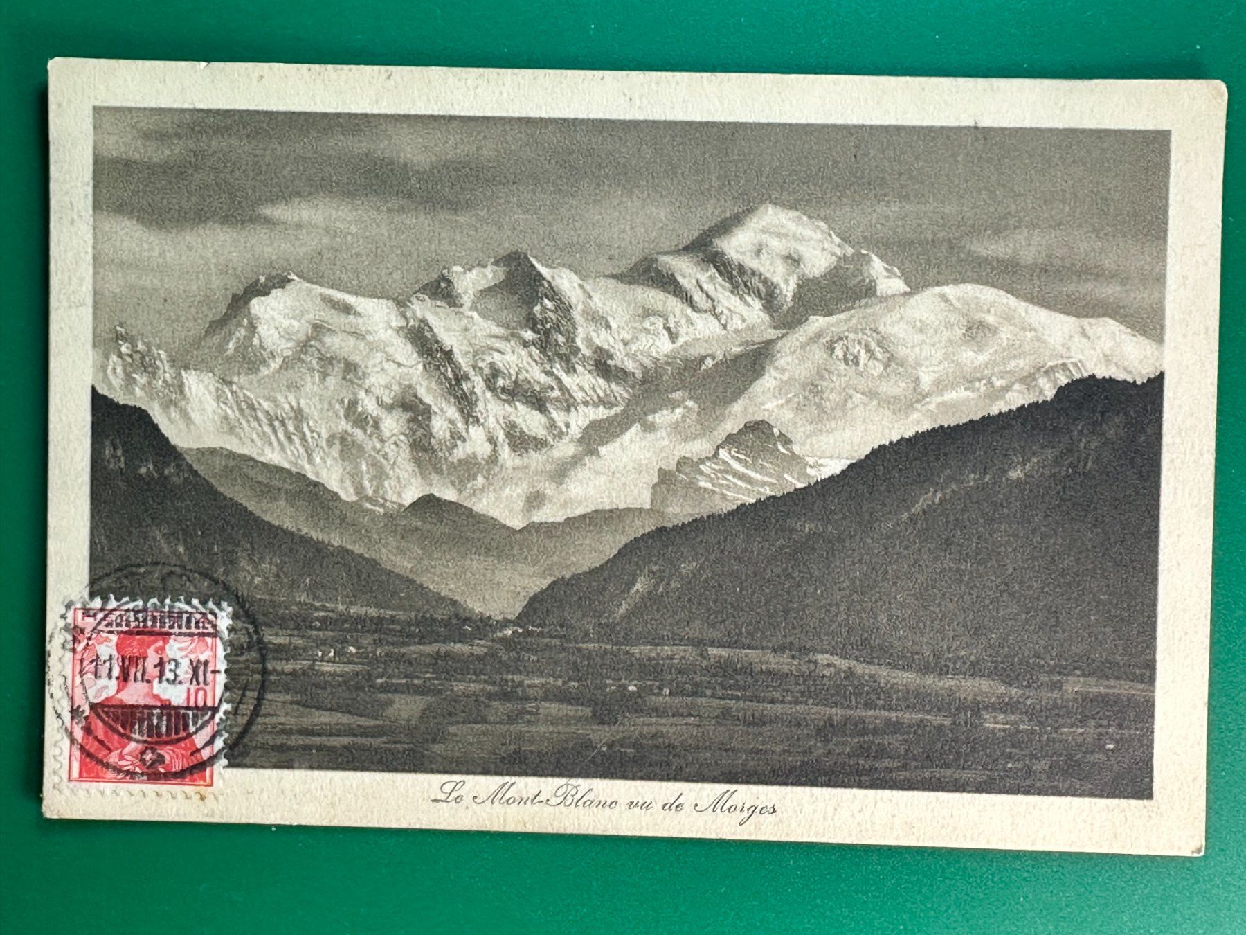 Cartes postales: Le Mont Blanc vu de Morges – D'occasion à Steg VS par danwer74