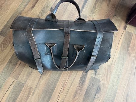 Vintage Reisetasche aus Leder, Top Zustand, Braun!