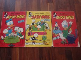 3 antike MICKY MAUS Comic Hefte von 1960 Disney Spielzeug