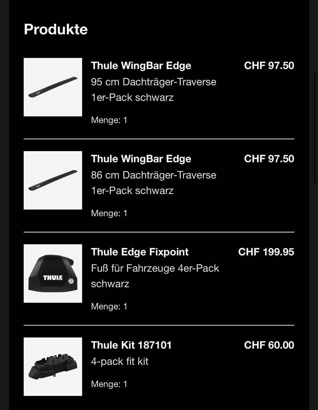 Thule Dachboxen: Thule Motion 3 L inkl. Dachträger – Neu (gemäss Beschreibung) aus Luzern von mar_27gr 2