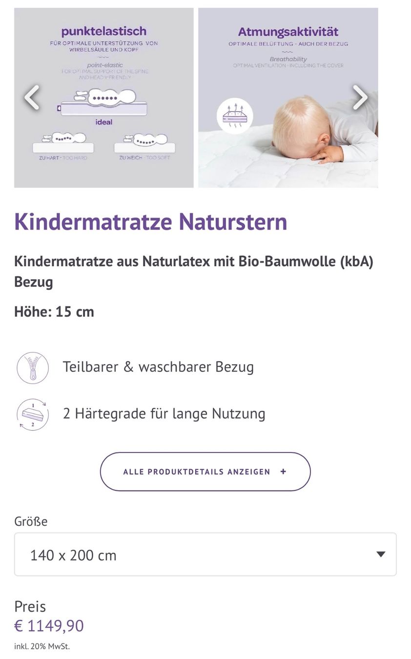 Letti: Kinderbett 140/200 mit matratze – Usato da Engelburg venduto da Galena92 4