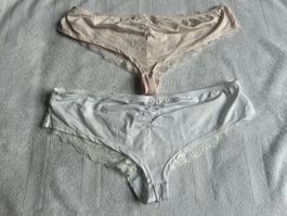 Lascana Brazilian Unterhosen: 2x Gr. 40/42, weiss & rosa