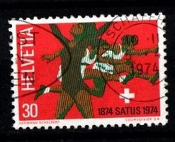 1974 - Werbemarken- Turnerin, Hürdenl...