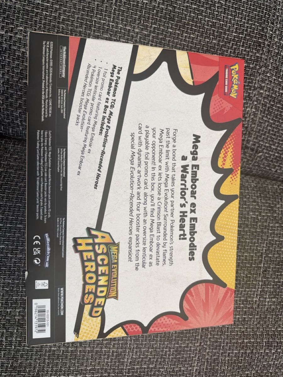 Pokémon Carte collezionabili: Ascended heroes mega emboar ex box – Nuovo e nell'imballaggio originale da Münchenbuchsee venduto da mir_g8d7 1