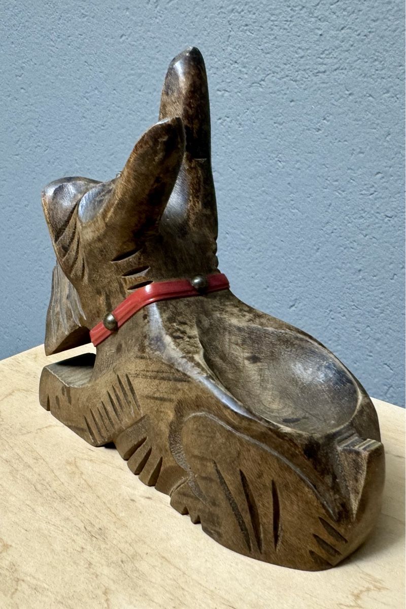 Figuren: Antiker Pfeifenhalter TERRIER geschnitzt Holz – Gebraucht aus Rothrist von Luckywinner 5