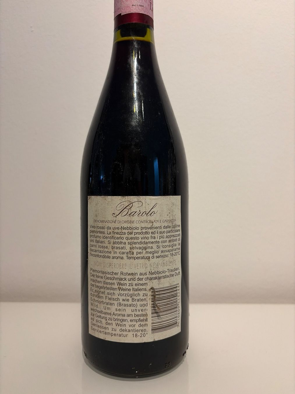 Vino: Barolo1999 – Usato da Basel venduto da LSK-MEM 1