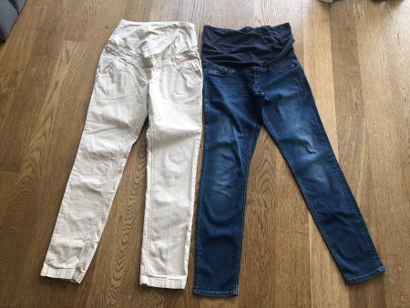 Lot de 2 pantalons de grossesse, taille 38 et 44