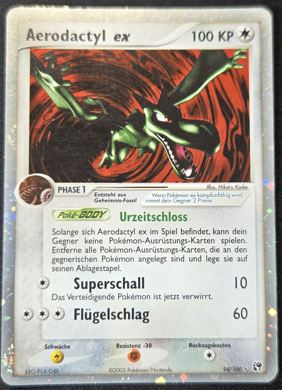 Pokémon Carte collezionabili: Aerodactyl ex 94/100 – Usato da Uster venduto da Urshinterwald