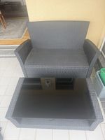 Gartensofa Set Hesperide Polyrattan Schwarz guter Zustand