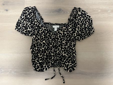 Kurzarmbluse Leoprint XS neu