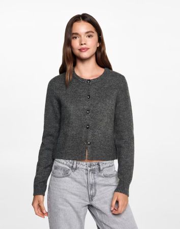 🤩MANGO NEUE KOLLEKTION STRICK-JACKE GRAU 25.- STATT 46.-