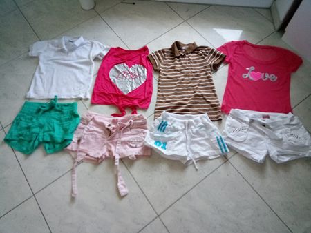 Mädchen Kleider-Set T-Shirts und Shorts Grösse XS