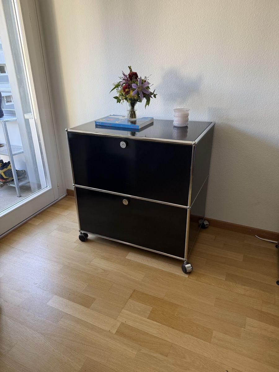 USM Scaffali: USM Haller Rollkorpus, schwarz – Usato da Zürich venduto da dreimal2 1